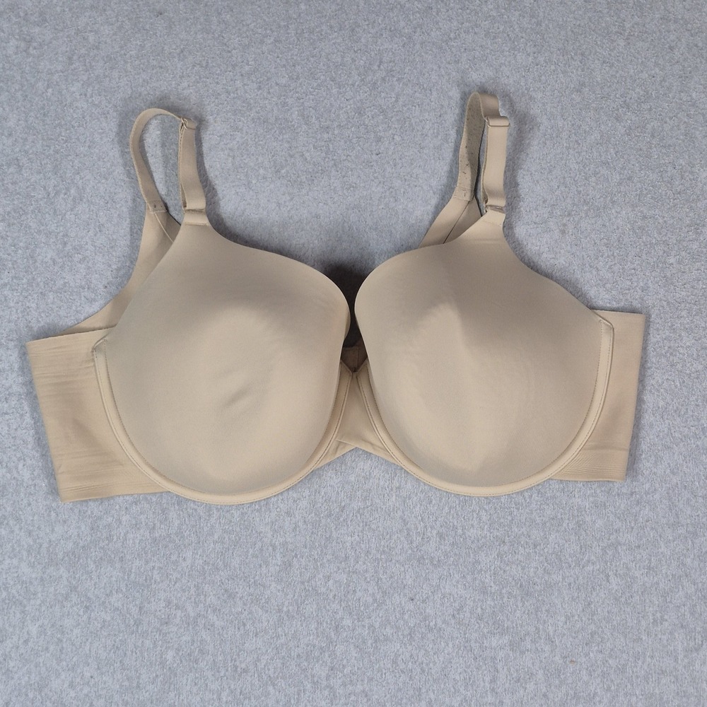 Cacique Women Bra 44DDD Beige T Shirt Underwired Adjustable Straps